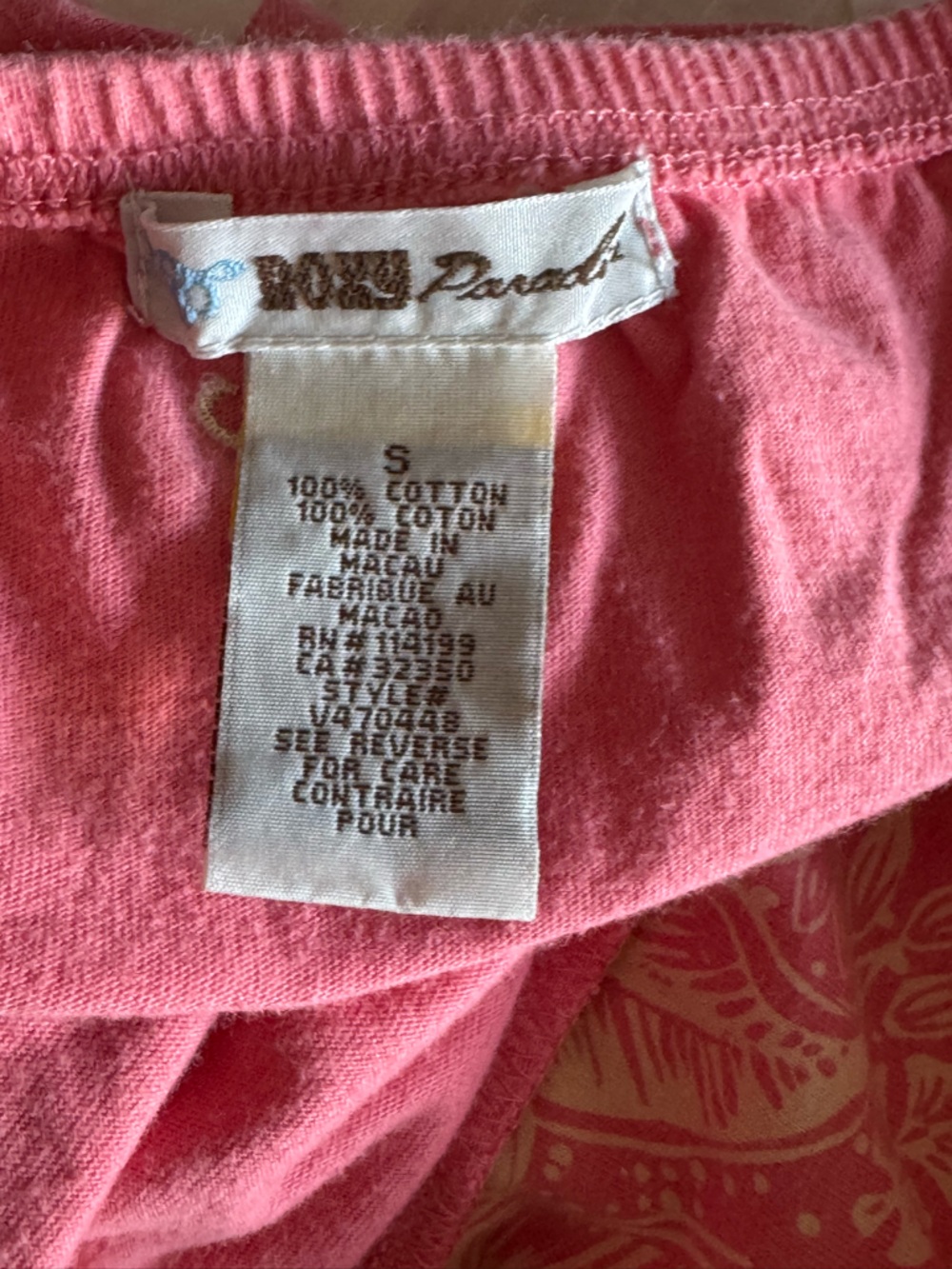 Roxy 100% Cotton Pink Floral Patterned Dress. - Picture 6 of 6